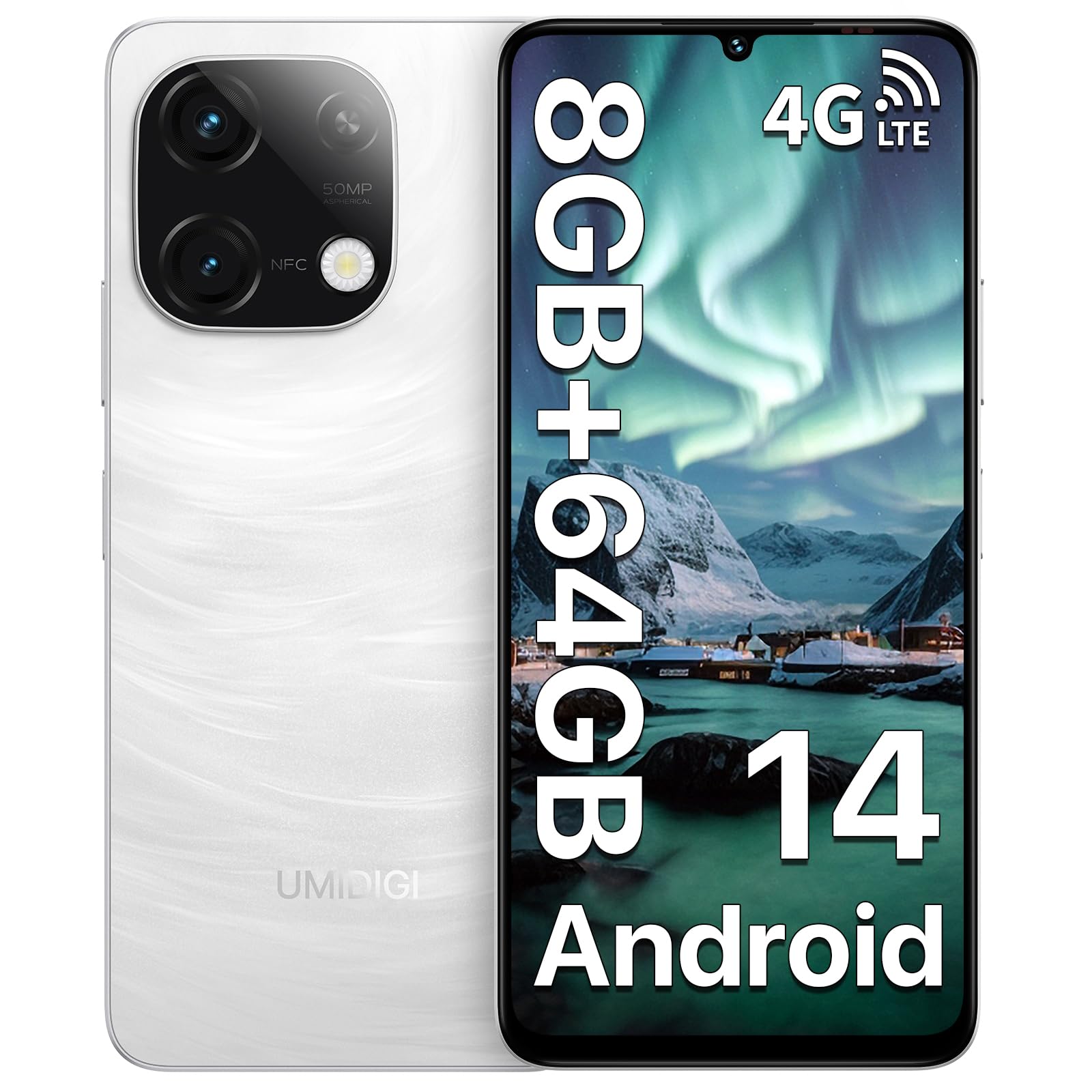 UMIDIGI G100A 6.9インチ 6000mAh Unlocked Cell Phones Canada Android 14, UMIDIGI G100